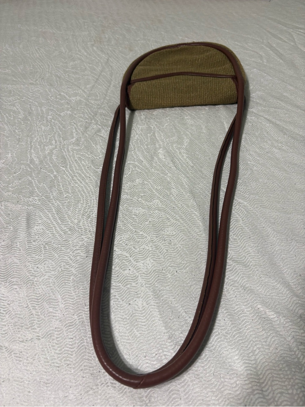 De Vicchi by Hamilton Hodge Woven Crossbody Strap with Brown Leather Handles